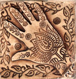 4 in lotus brown stain hand