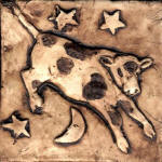 Cow over moon 4 x 4