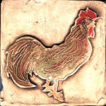 Rooster profile brown
