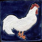 Rooster 5 cobalt and white with red