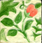 glazed artichoke flower tile