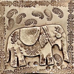 Elephant 6" brown stain
