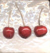 Cherries 4" red on white