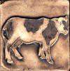 Cow standing 1 brown stain 