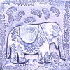 elephant 6" blue