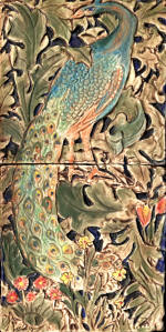 Peacock Tiles Forest Tapestry William Morris