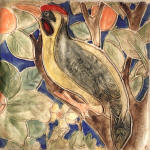 William Morris Woodpecker Tile